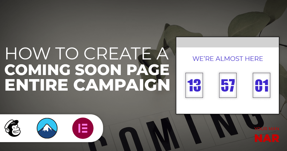 Create a coming soon landing page with Elementor