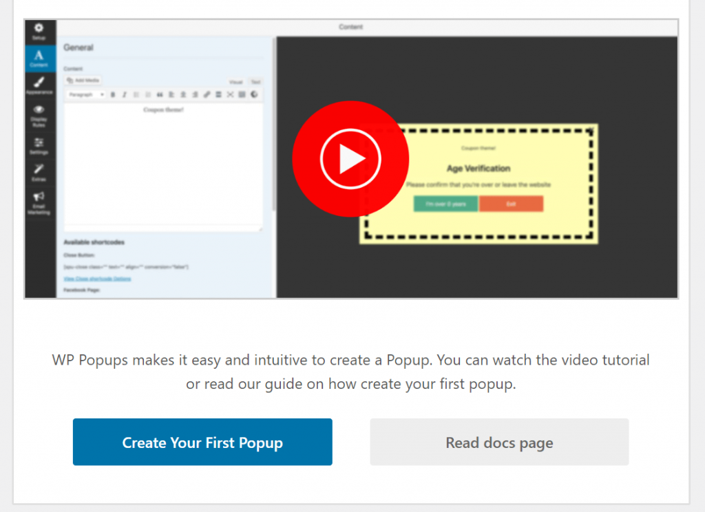 Create your first WordPress Popup