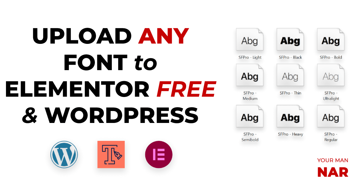 Install custom fonts to Elementor & WordPress