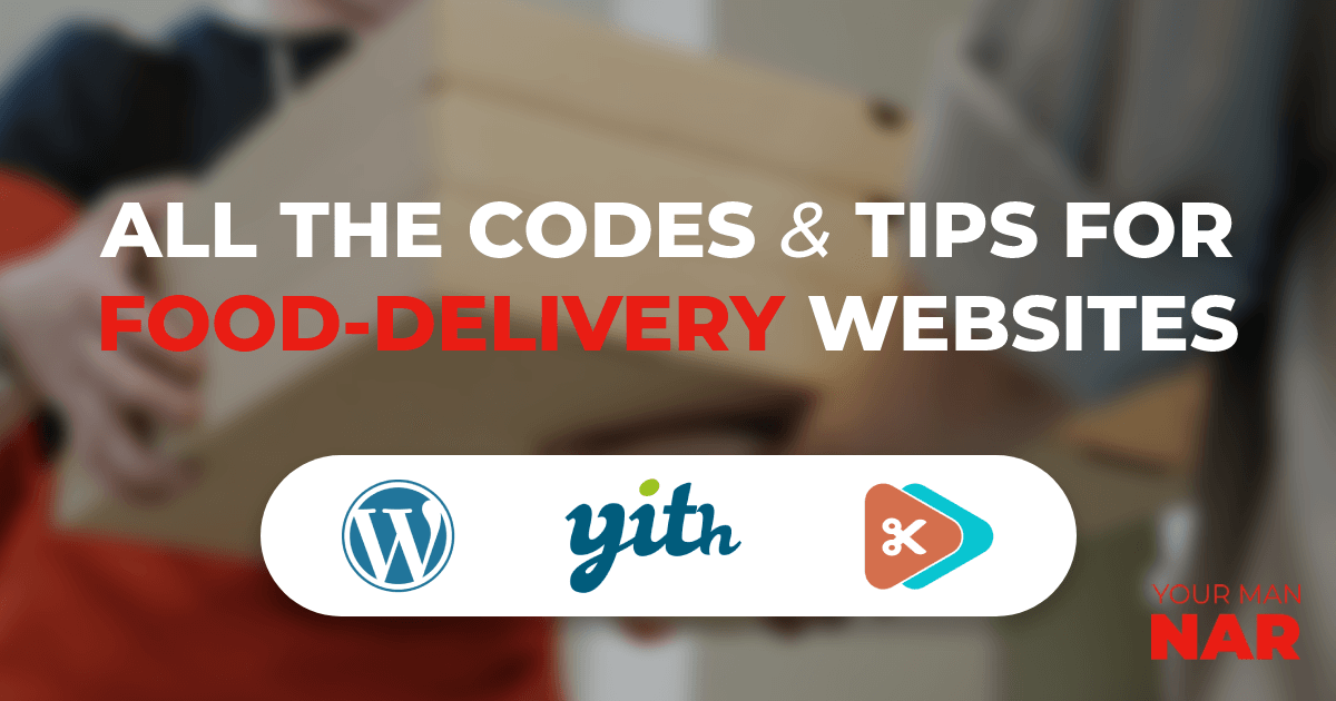All the required codes & functionalities for food-delivery websites on WordPress